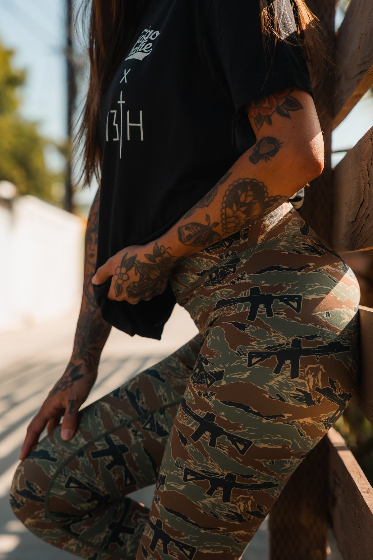 Lift Heavy. Pray Hard. - Black Tee